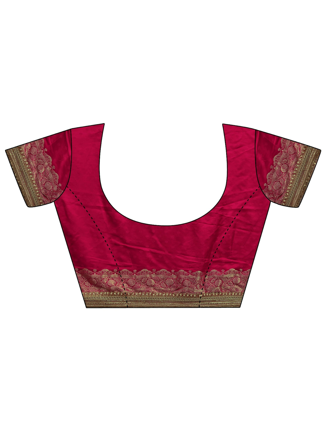 Mameraa Art Pink Banarasi Silk Saree With Unstitched Blouse Piece