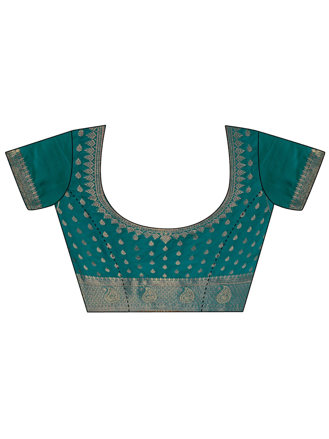 Mameraa Blue Embellished Silk Blend Saree With Unstitched Blouse Piece