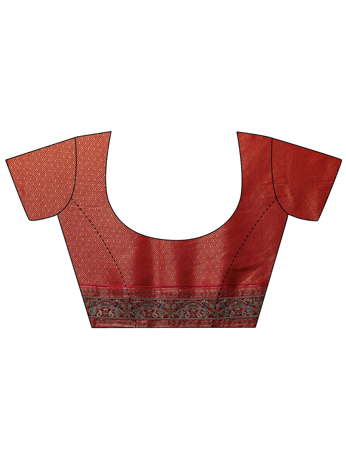 Mameraa Art Mustard Ethnic Motifs Woven Design Silk Blend Saree With Unstitched Blouse Piece