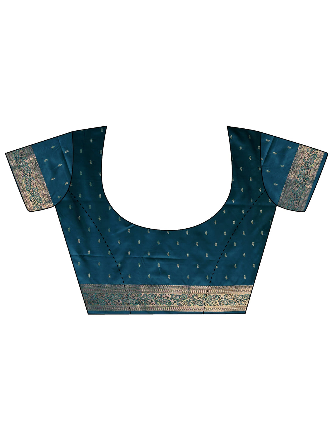 Mameraa Blue Ethnic Woven Design Silk Blend Saree With Unstitched Blouse Piece