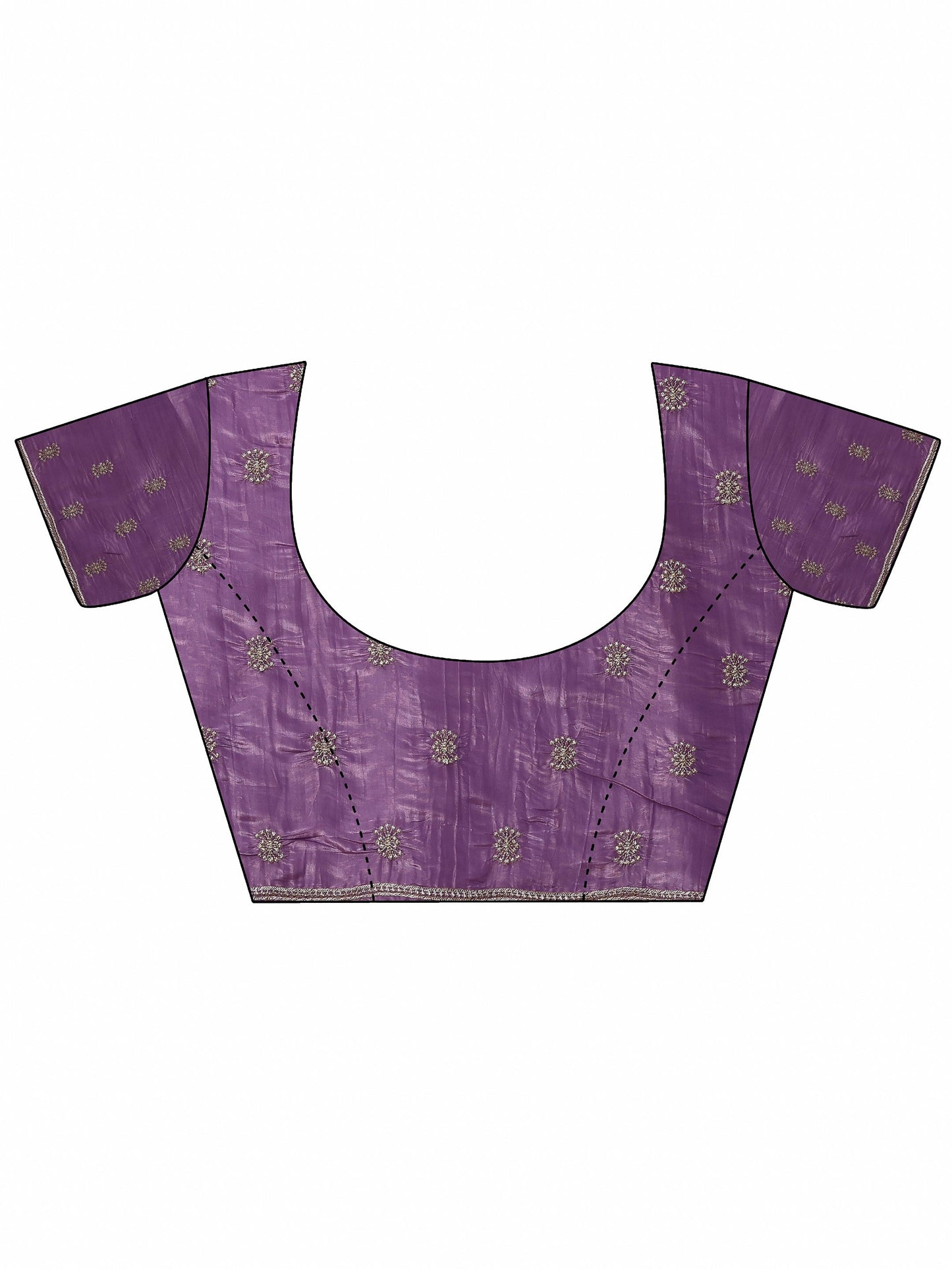 Libas Purple Embroidered Organza Saree With Unstitched Blouse Piece