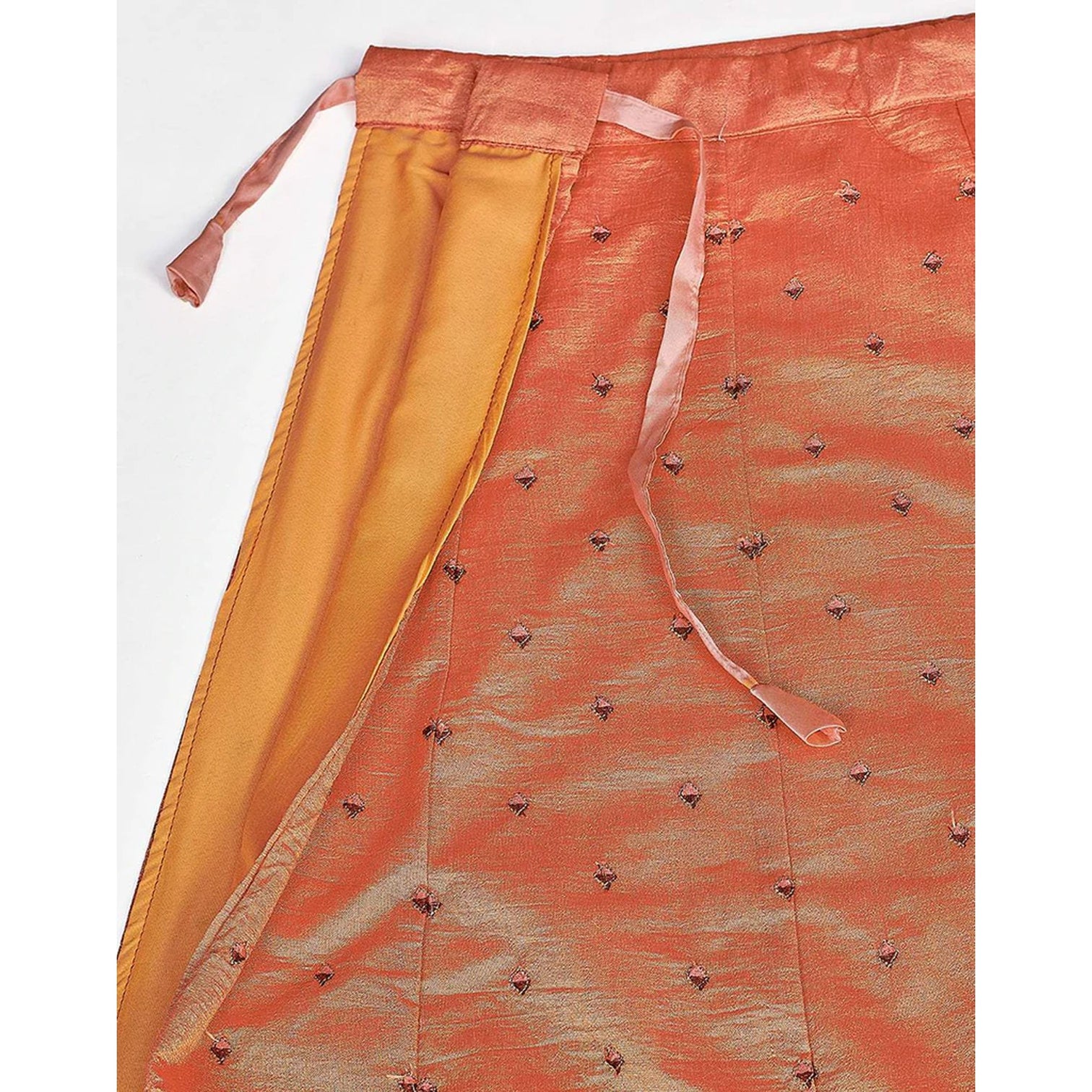 Sunrise Orange Gota Patti and Zari Stich Without can can work Lehenga choli