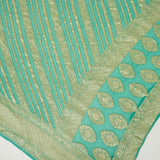 Aqua Light Green - Pure Georgette Banarasi Dupatta