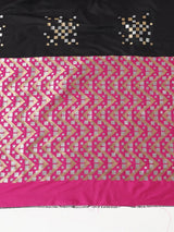 Black Banarasi Katan Silk Kanchi Zari Weaving Saree