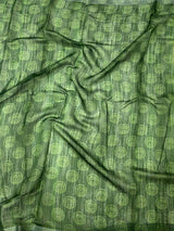 Olive Linen Kalamkari Printed Saree