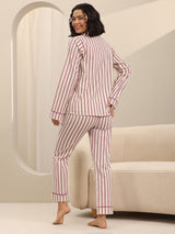 Libas Off white Printed Cotton Night Suits