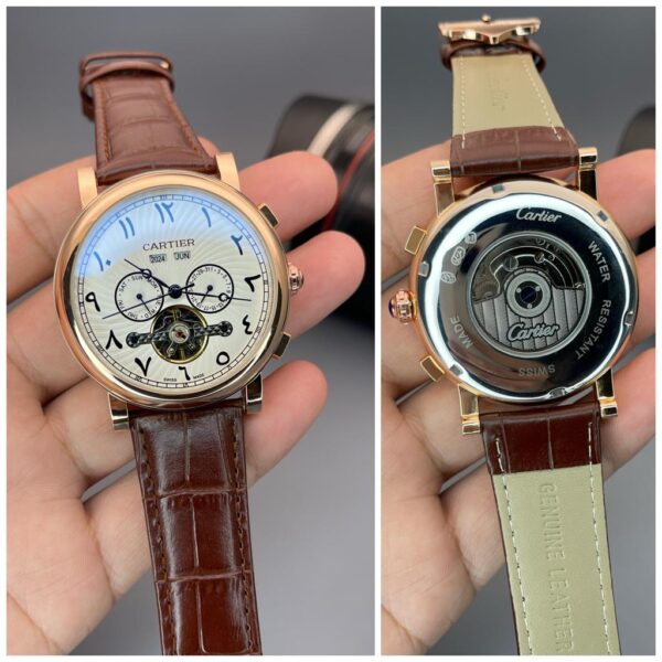 Cartier Automatic watch with open back machinery