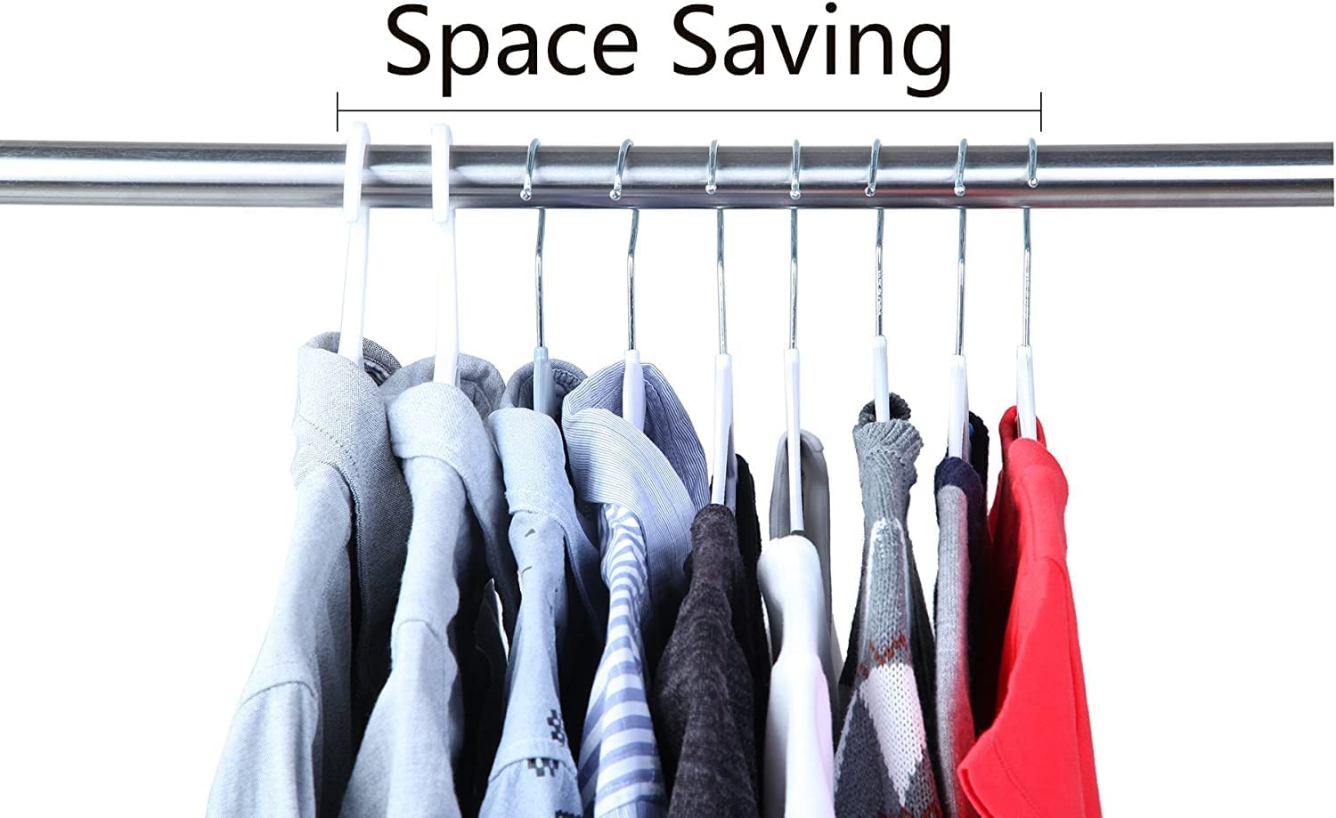 10-Piece Heavy Duty White Plastic Clothes Hangers | Non-Slip & Space-Saving | For Wet & Dry Clothes