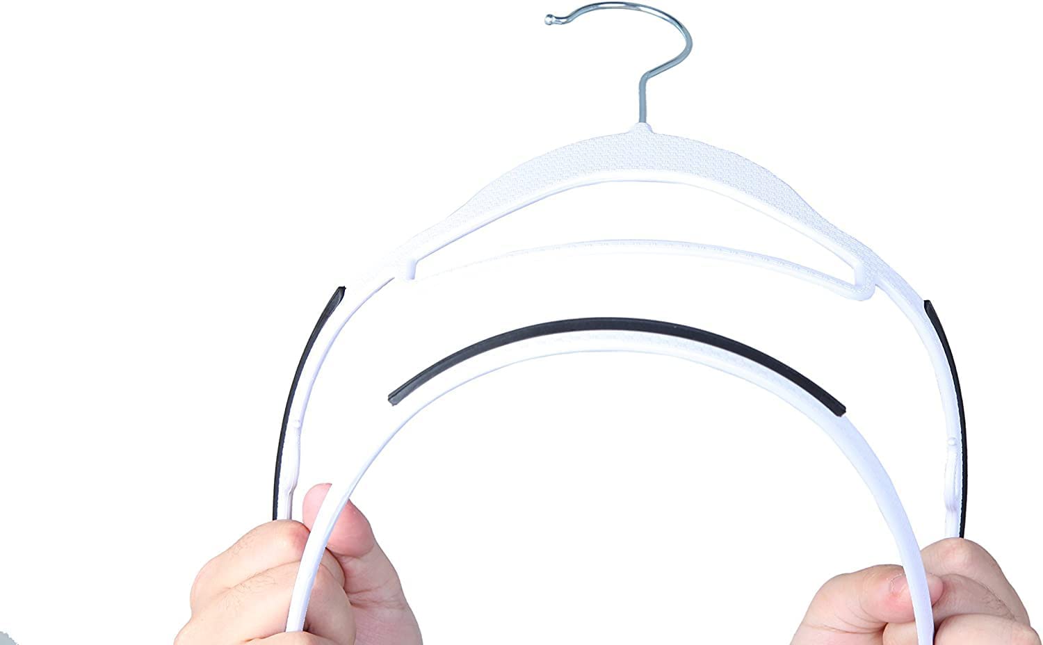 10-Piece Heavy Duty White Plastic Clothes Hangers | Non-Slip & Space-Saving | For Wet & Dry Clothes