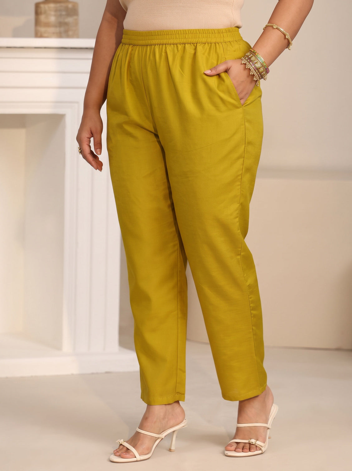 Plus Size Mustard Floral Embroidered Georgette Straight Suit Set
