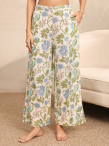 Libas Off White Printed Cotton Night Suit