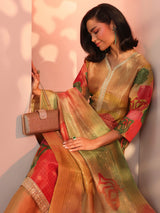 Libas Multi Embellished Silk Blend Straight Suit Set With Dupatta