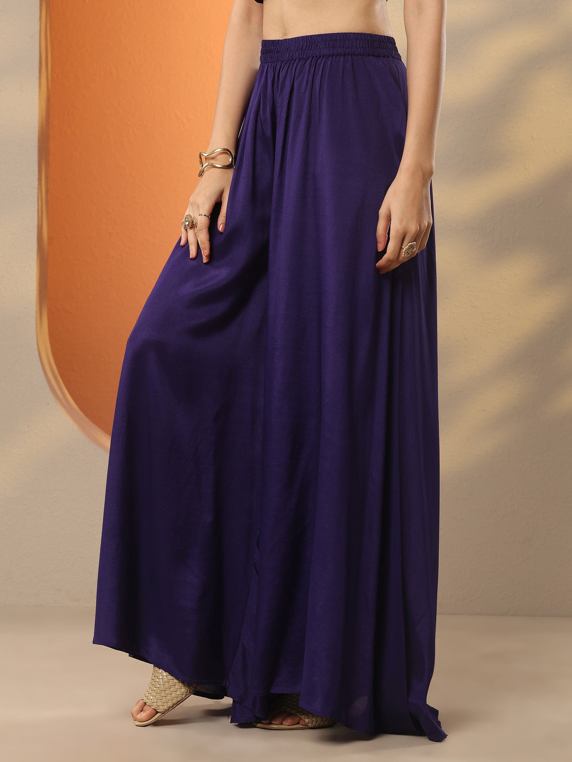 Mameraa Purple Bandhani Printed A-Line Kurta Set