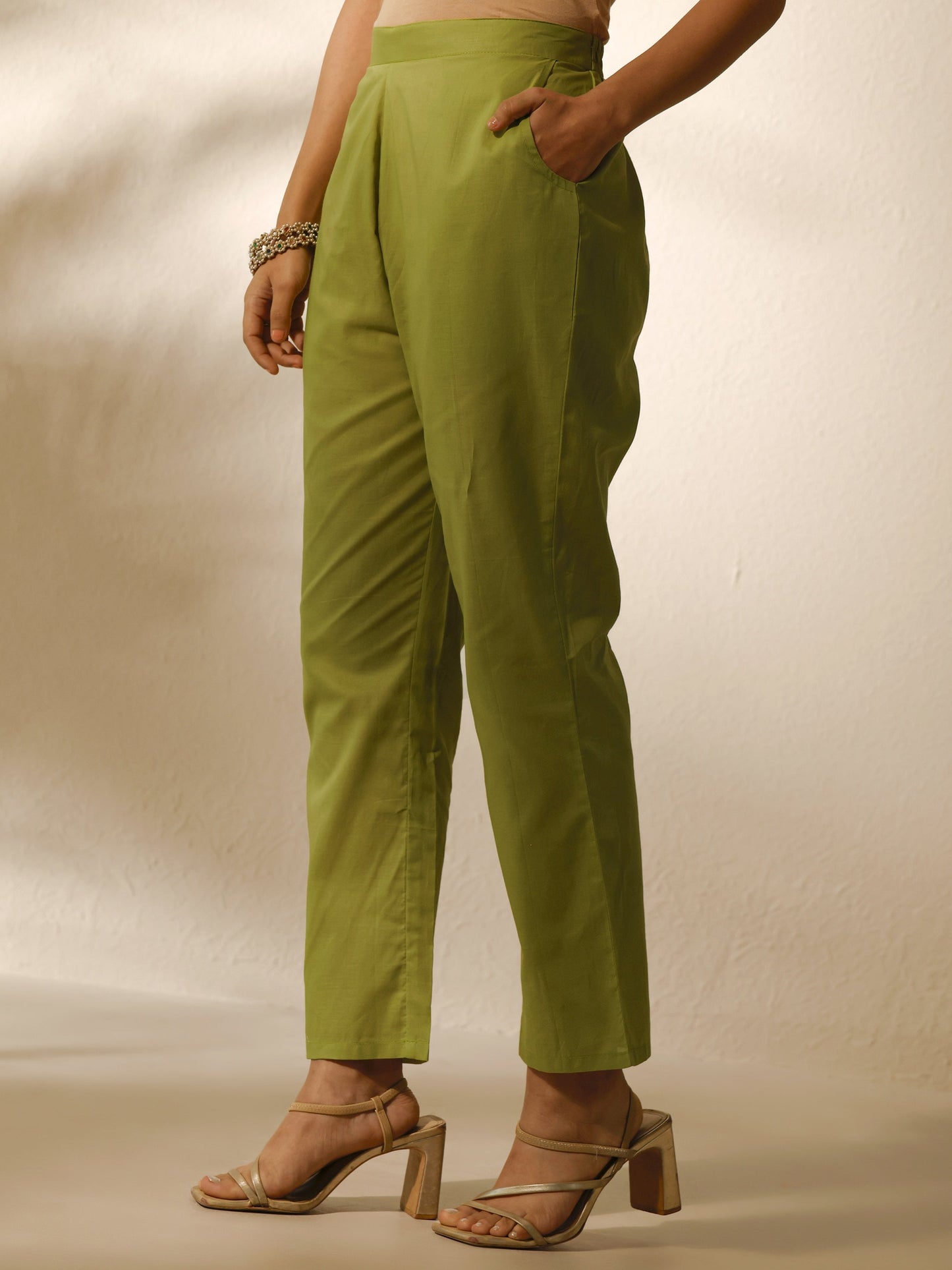 Libas Green Embroidered Silk Blend Straight Suit Set With Dupatta