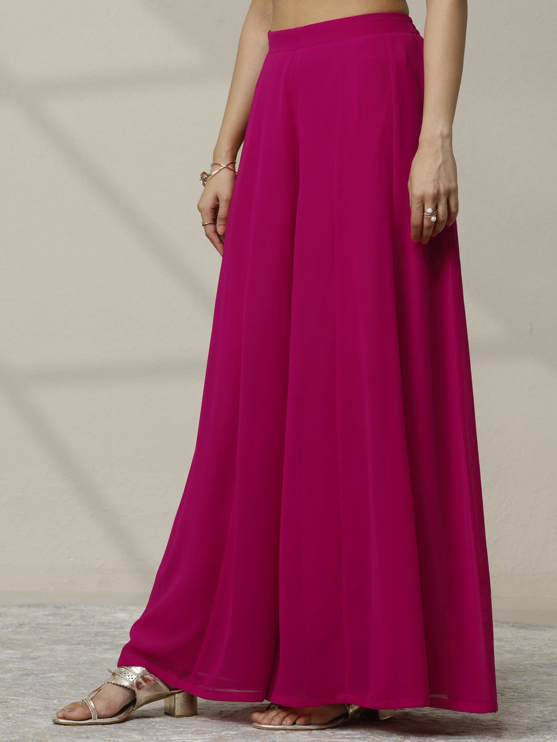 Mameraa Art Pink Embroidered Silk Blend Co-Ord Set