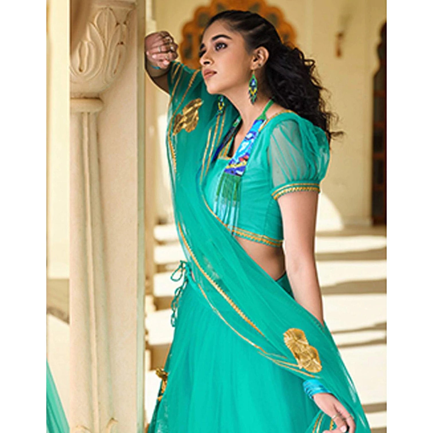 Mountain Meadow Gota Patti Pattern work Lehenga choli