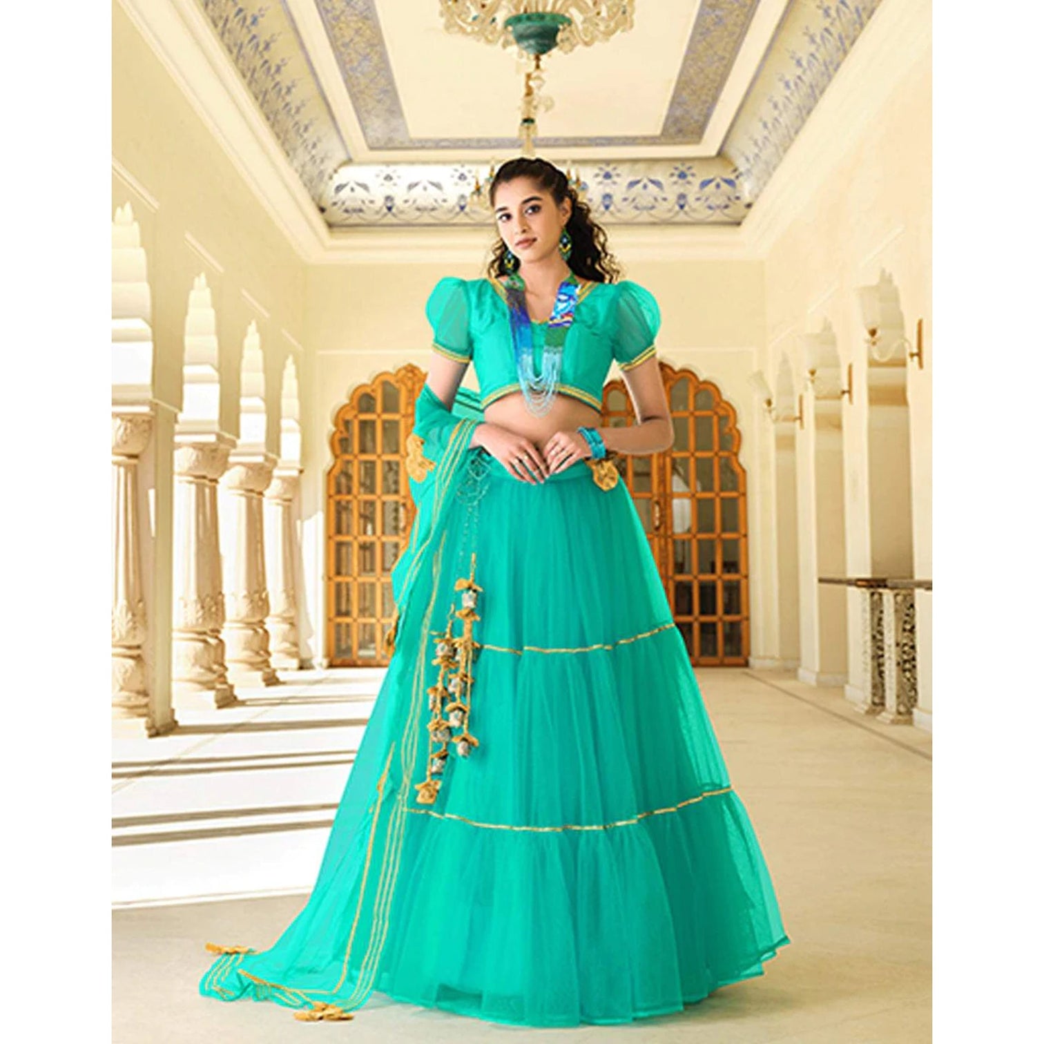 Mountain Meadow Gota Patti Pattern work Lehenga choli