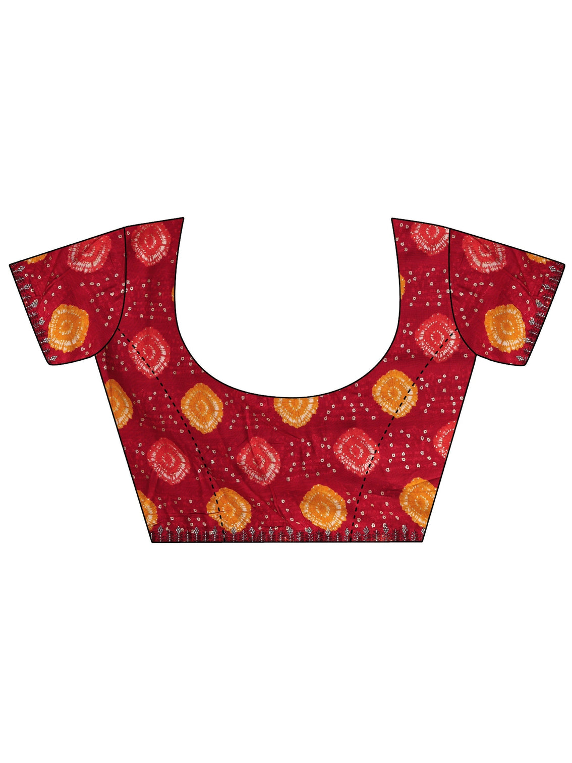 Mameraa Mustard Embellished Chinon Saree With Unstitched Blouse Piece