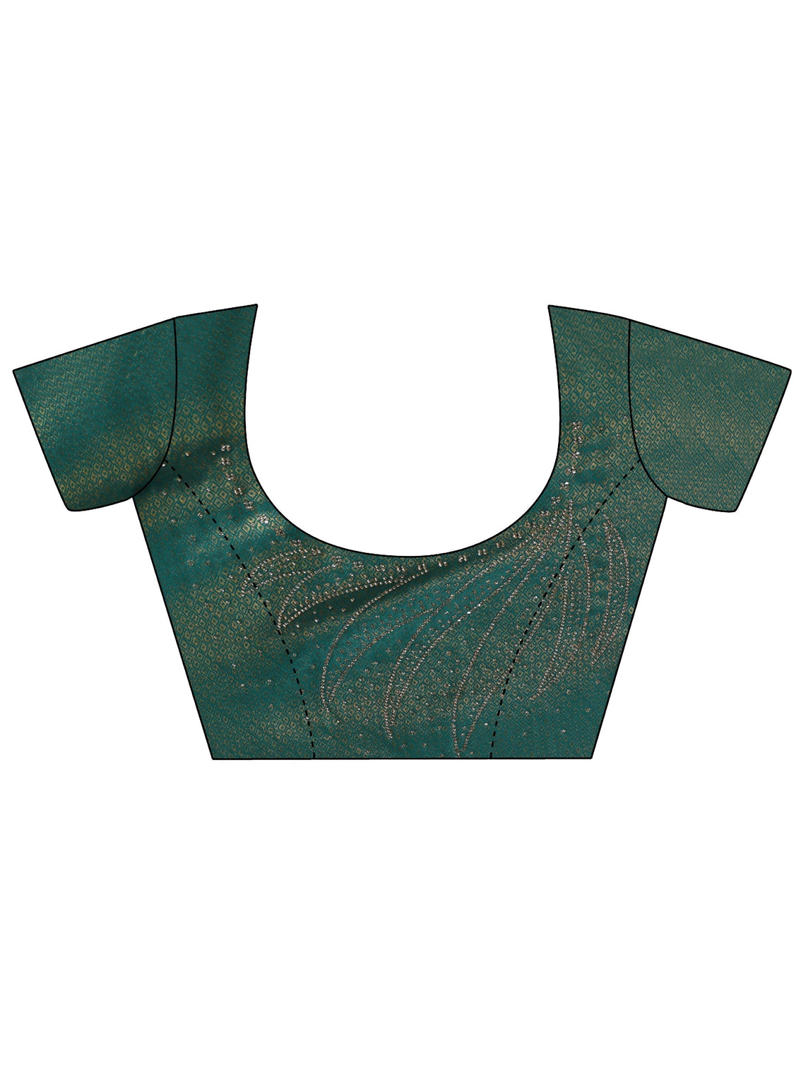 Mameraa Art Blue Floral Woven Design Silk Blend Saree With Unstitched Blouse Piece