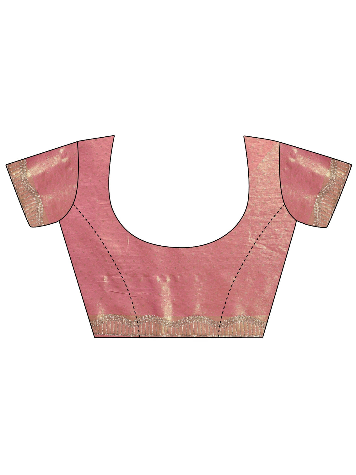 Mameraa Peach Ethnic Woven Design Silk Blend Saree With Unstitched Blouse Piece