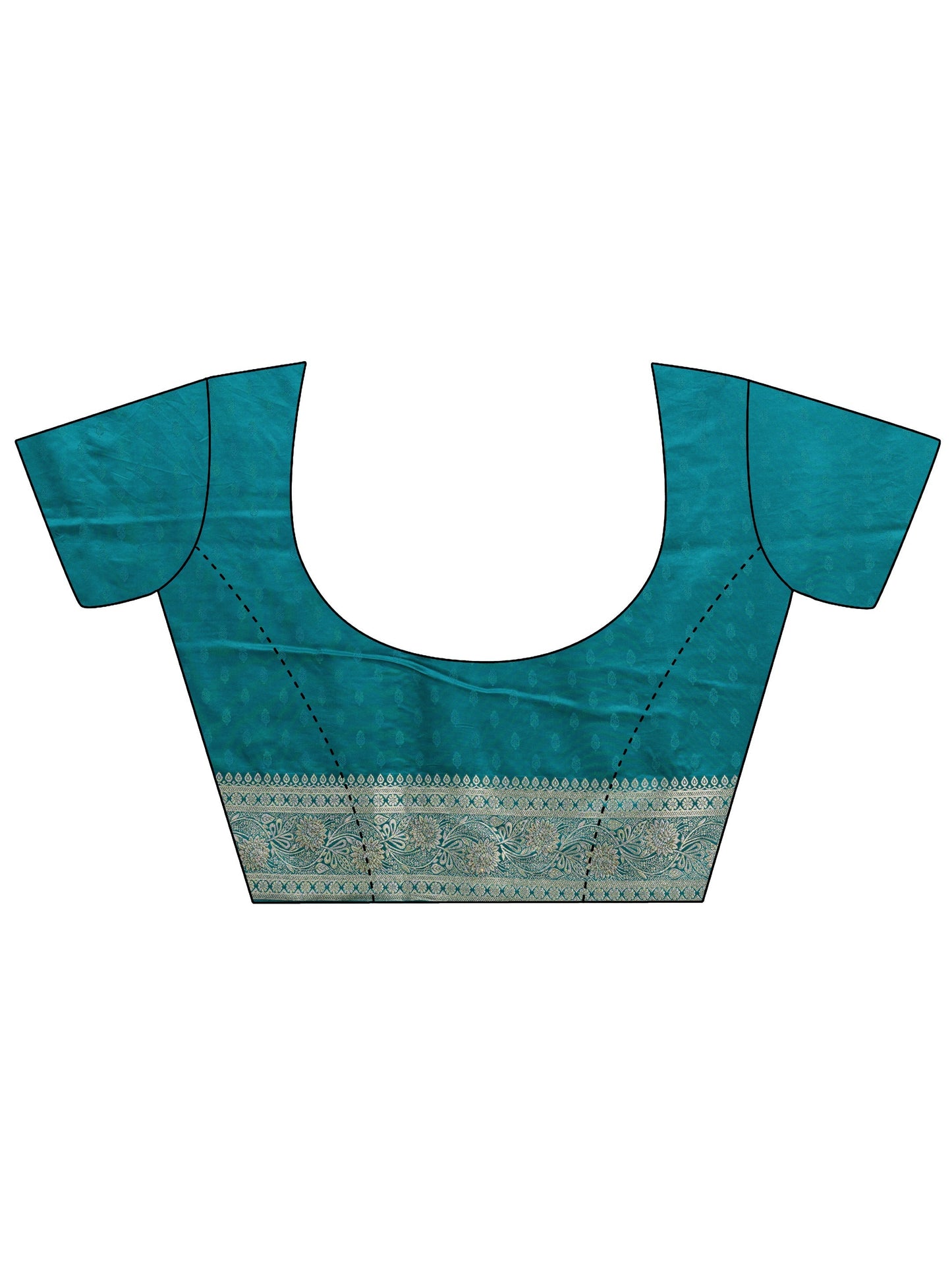 Libas Green Banarasi Silk Blend Saree With Unstitched Blouse Piece