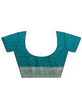 Libas Green Banarasi Silk Blend Saree With Unstitched Blouse Piece