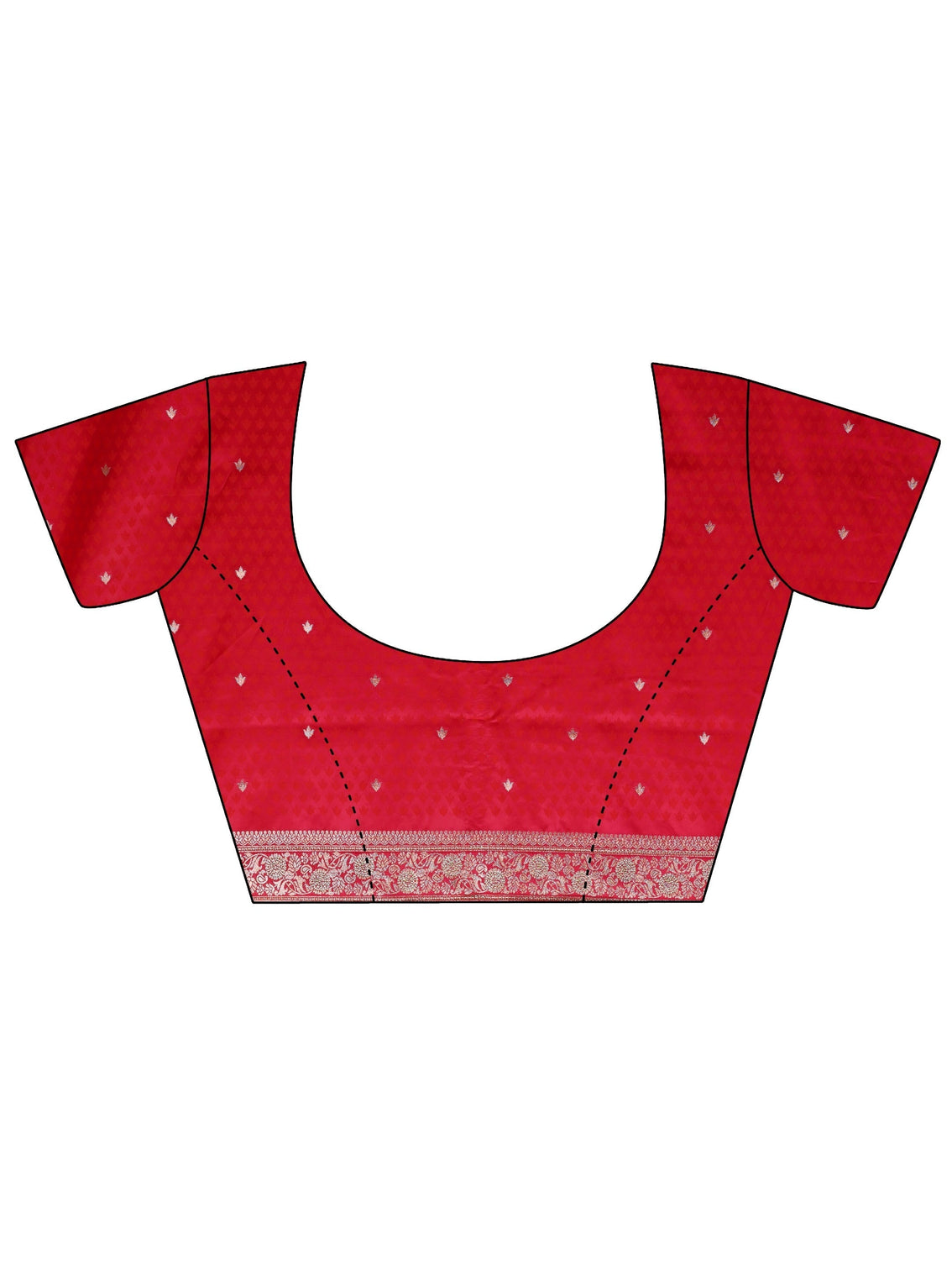 Mameraa Pink Banarasi Satin Saree With Unstiched Blouse Piece And Dupatta