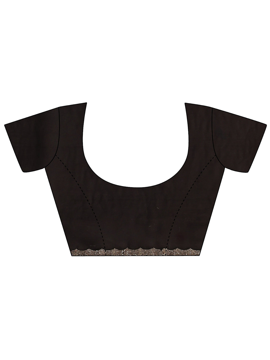 Mameraa Black Embellished Tissue Saree With Unstiched Blouse Piece