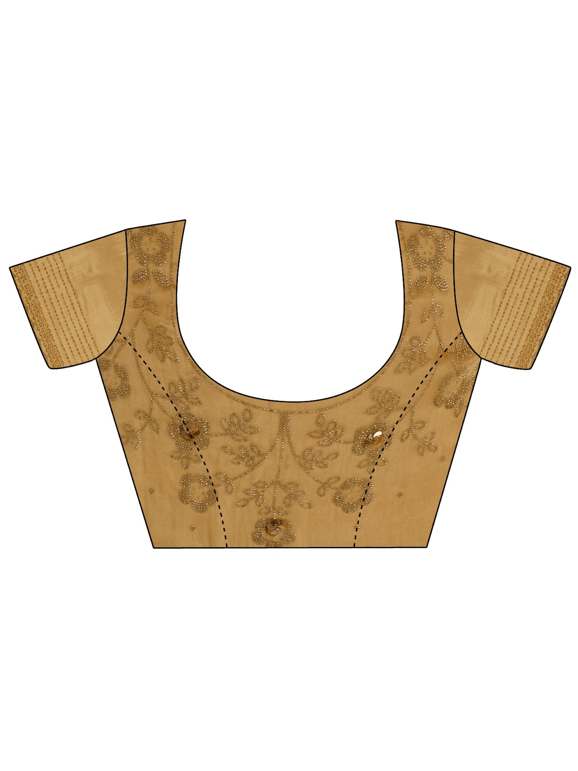 Mameraa Mustard Embellished Tissue Saree With Unstitched Blouse Piece
