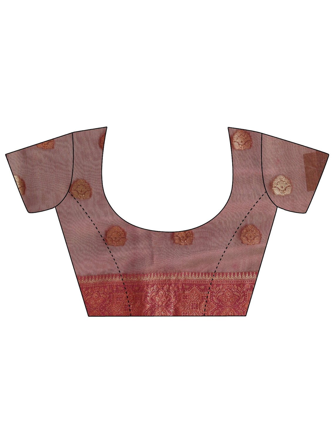 Mameraa Burgundy Jacquard Woven Design Silk Blend Saree