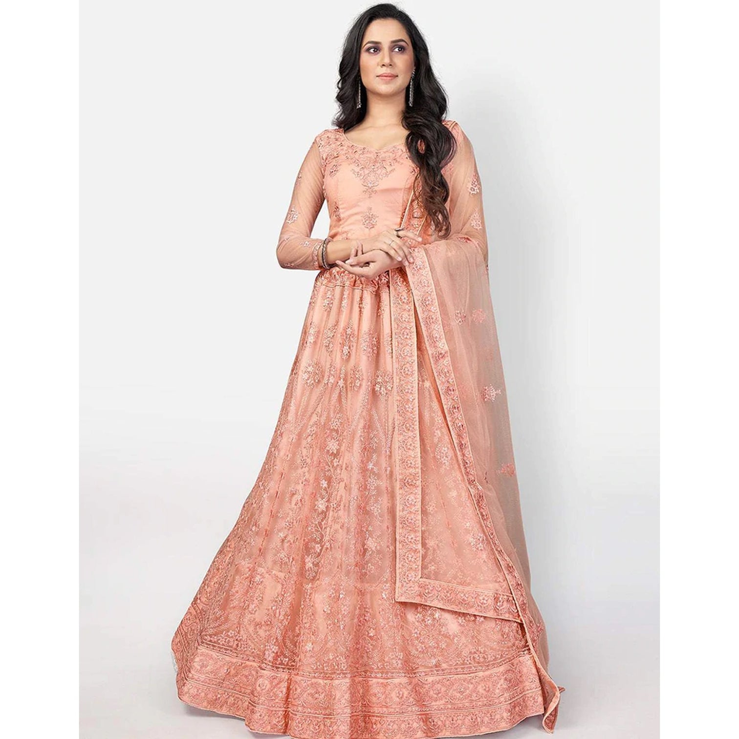 Heavy Soft Net Lehenga Choli with heavy Embroidery Work