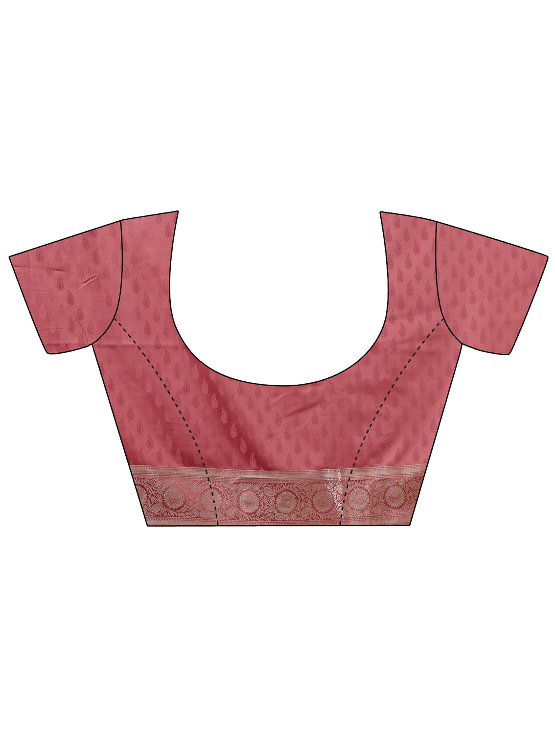 Mameraa Pink Kanjeevaram Silk Blend Saree
