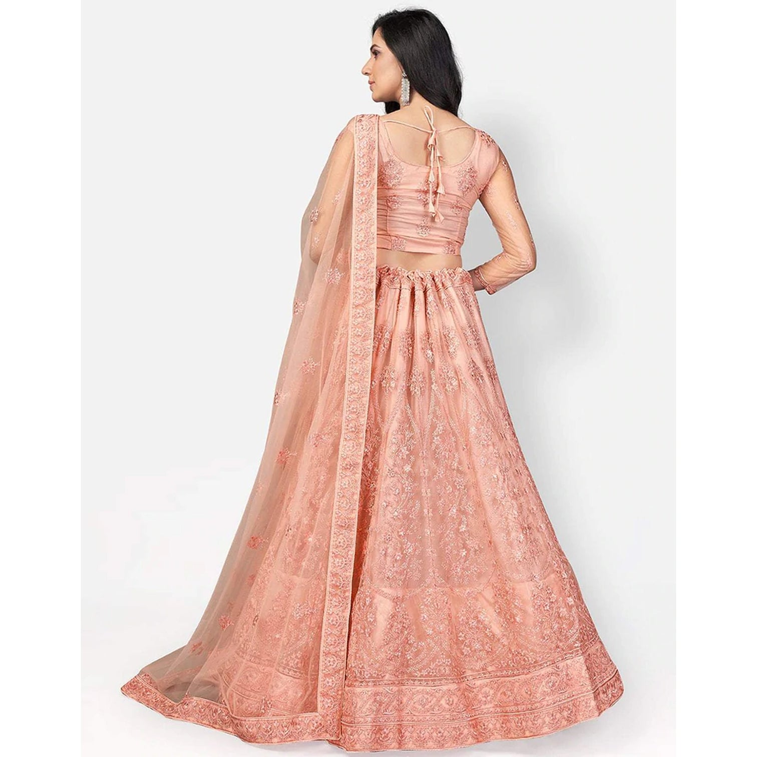 Heavy Soft Net Lehenga Choli with heavy Embroidery Work