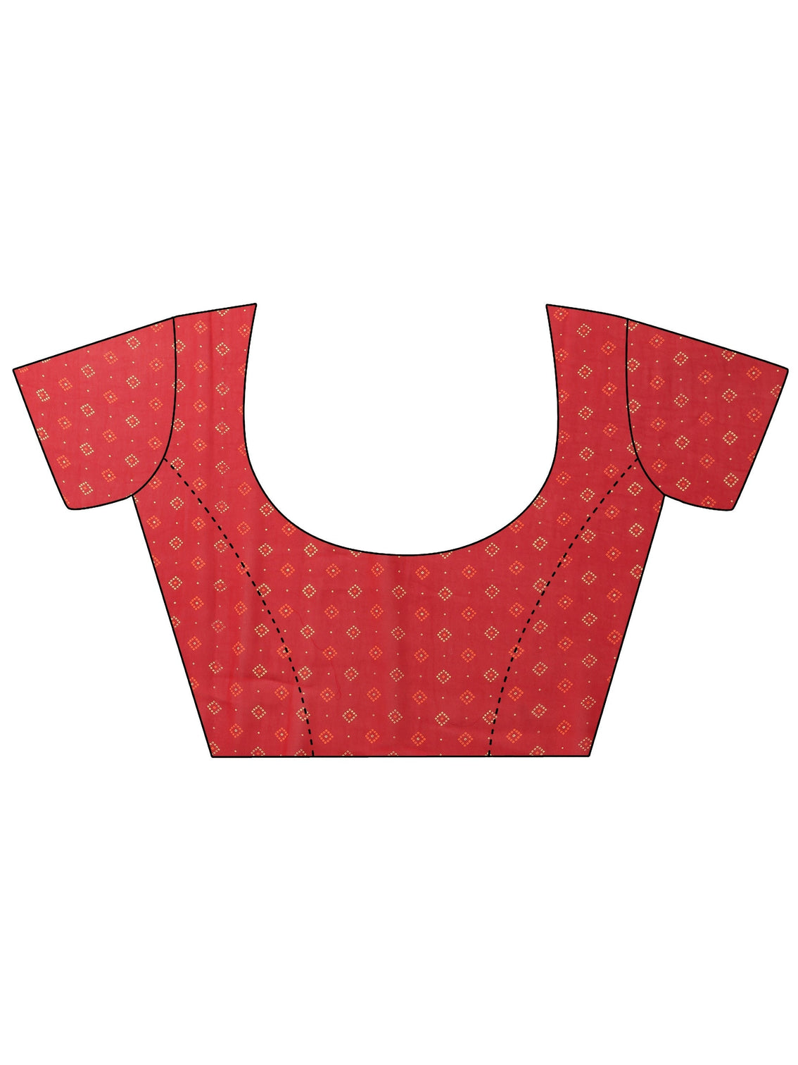 Mameraa Red Bandhani Printed Georgette Saree