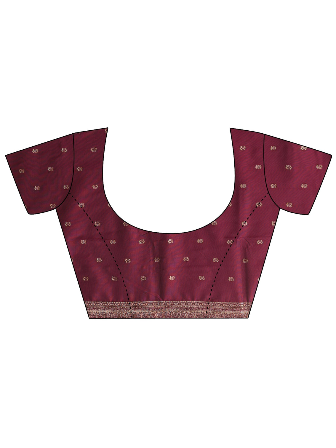 Mameraa Rust Kanjeevaram Silk Blend Saree