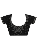 Libas Black Embellished Tissue Saree