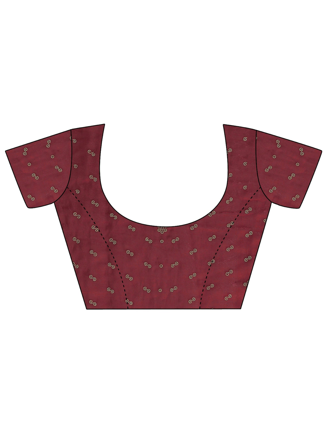 Mameraa Art Maroon Tissue Saree With Embellished Border