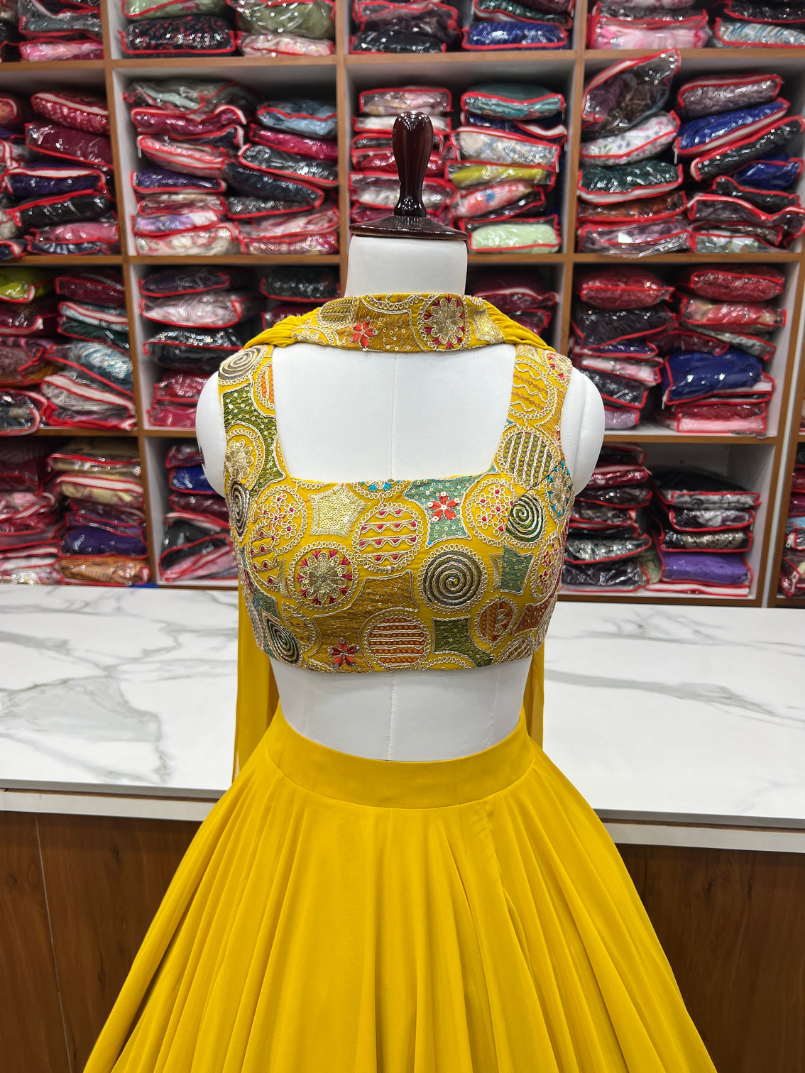Elegant ready to wear anarkali suit for women designer bandhej work ethnic wear