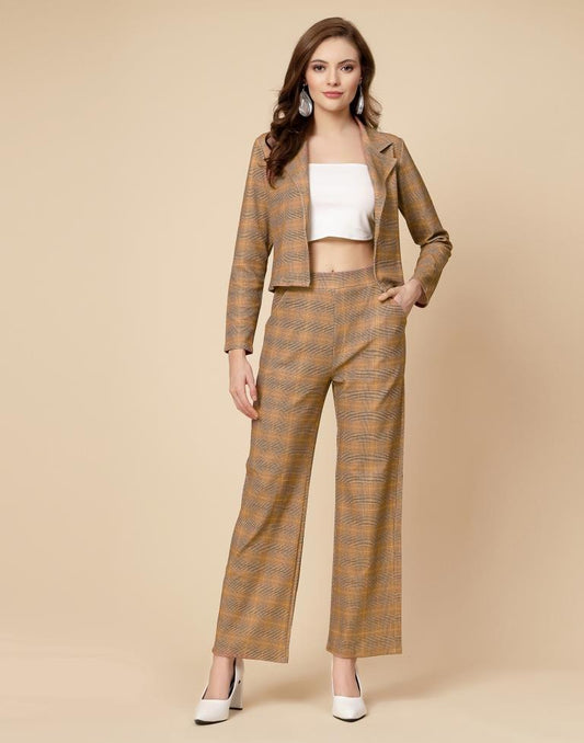 Brown Printed Co-ord Set