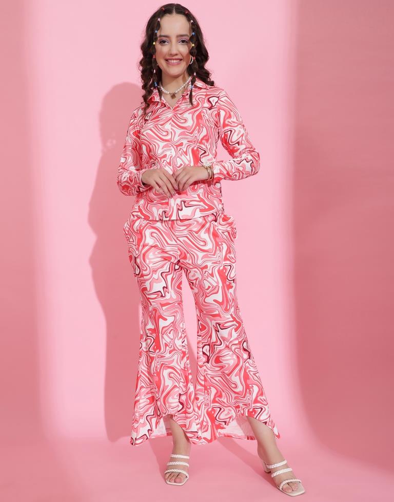 Pink Printed Co-ord Set