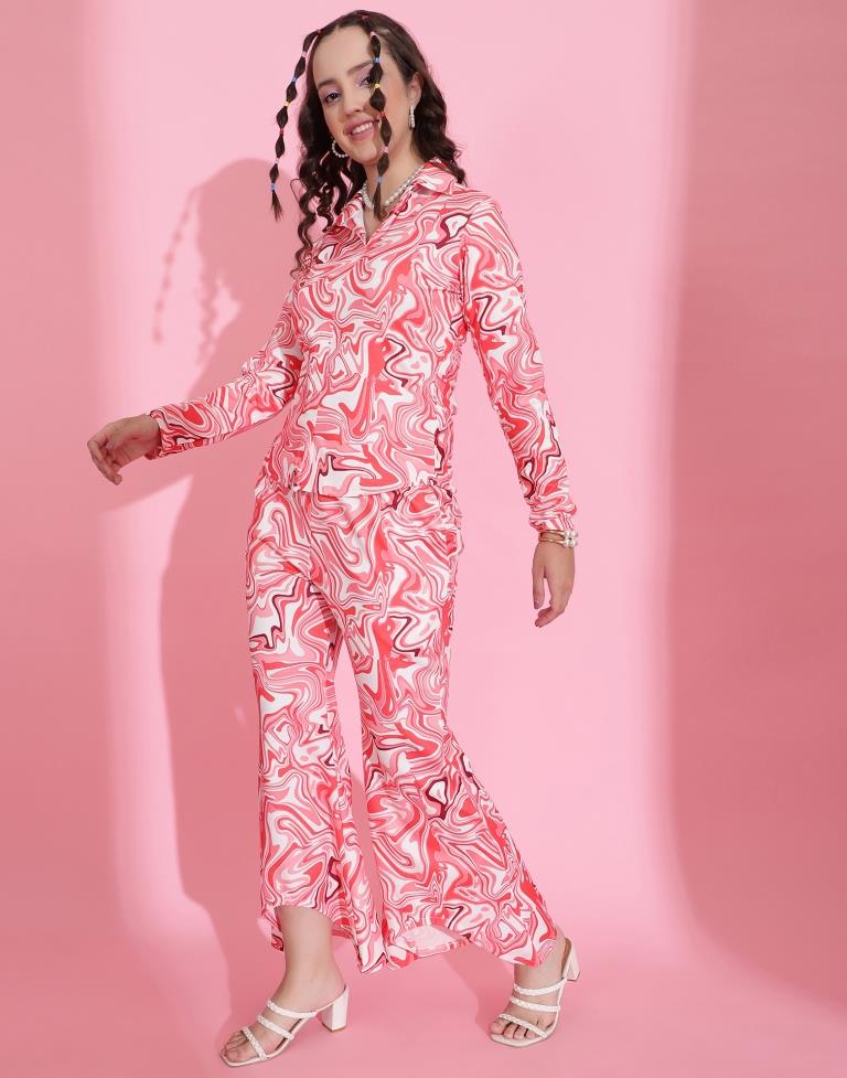 Pink Printed Co-ord Set