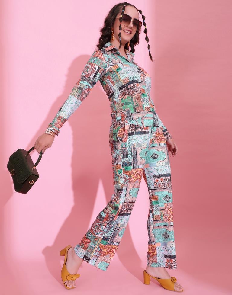 Multicoloured Printed Co-ord Set