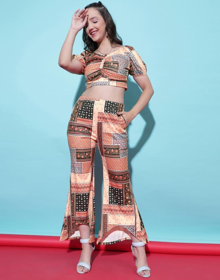 Multicoloured Printed Co-ord Set