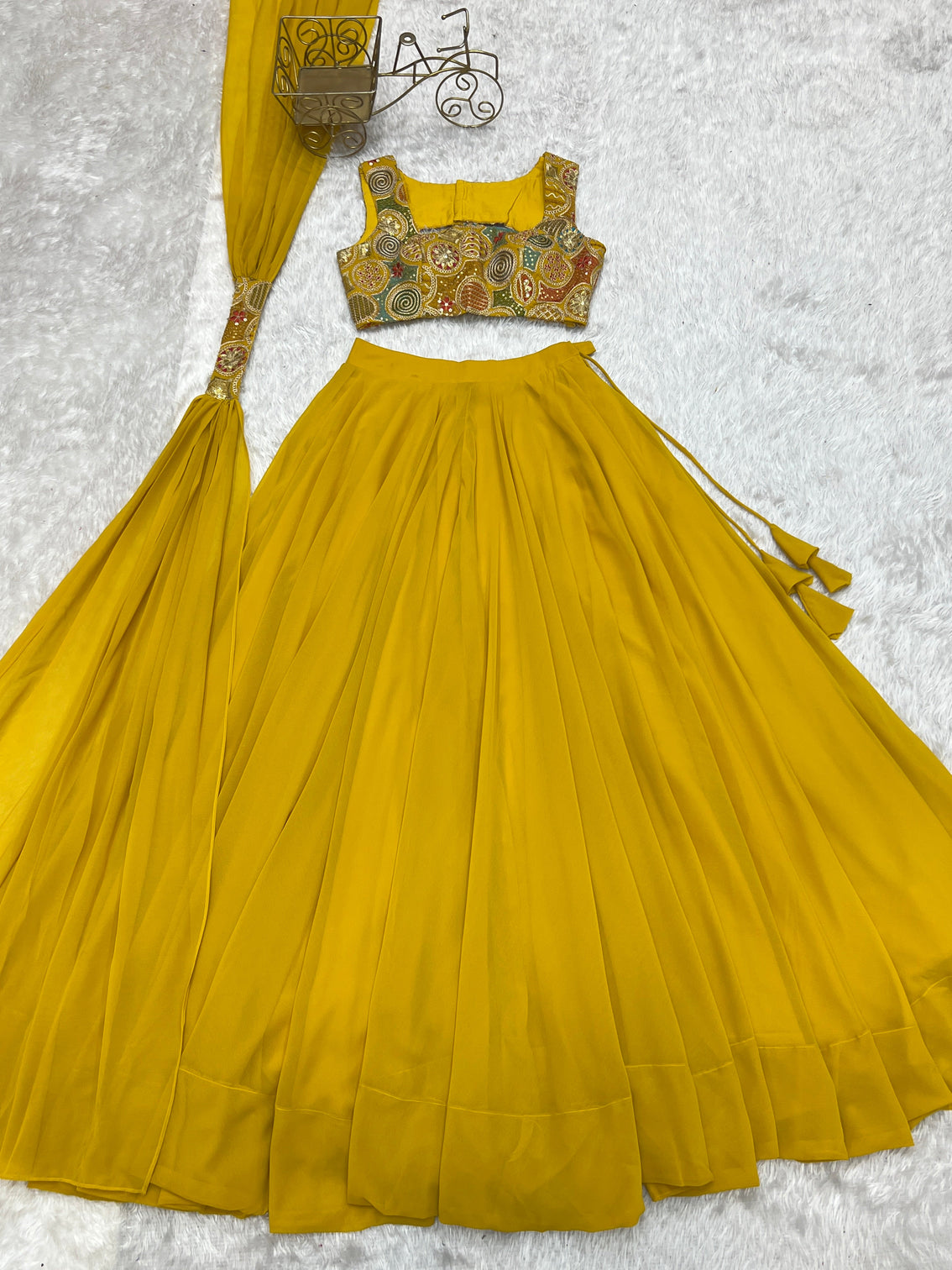 Elegant ready to wear anarkali suit for women designer bandhej work ethnic wear