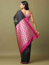 Black Banarasi Katan Silk Kanchi Zari Weaving Saree