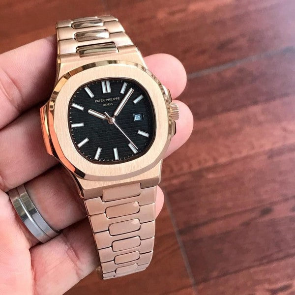 Trendy Patek Philippe Nautilus Copper Black Watch