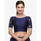 Blue Color Banarasi Silk Lehenga Choli with Net Dupatta