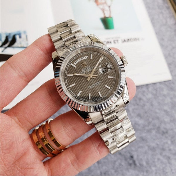 Classy Men's Rolex Watch With Stainless Steel Belt