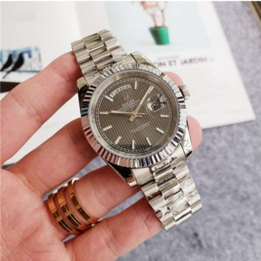 Classy Men's Rolex Watch With Stainless Steel Belt