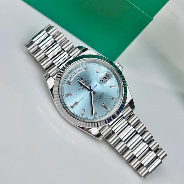 Classy Men's Rolex Watch With Stainless Steel Belt